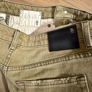 R13 - Boy Straight Bedford Cord Brown Jeans [Brand New]